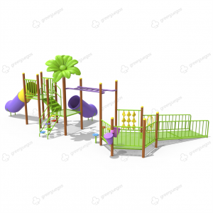 Jungla Rampa 2 Torres tobogán mediano